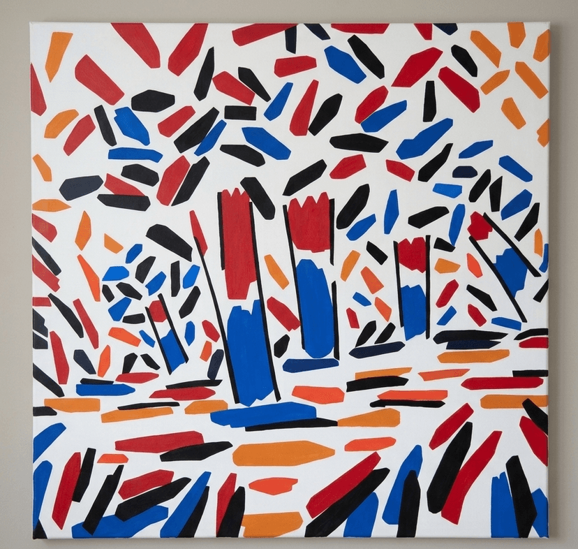 Carnaval - Acrílico sobre lienzo, sin marco. - 104 x 104 cm