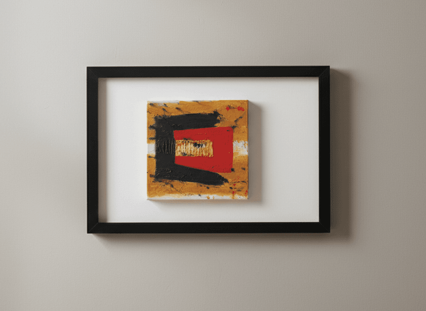 Negro series 1 - Óleo sobre lienzo, enmarcado - 72 x 52 cm