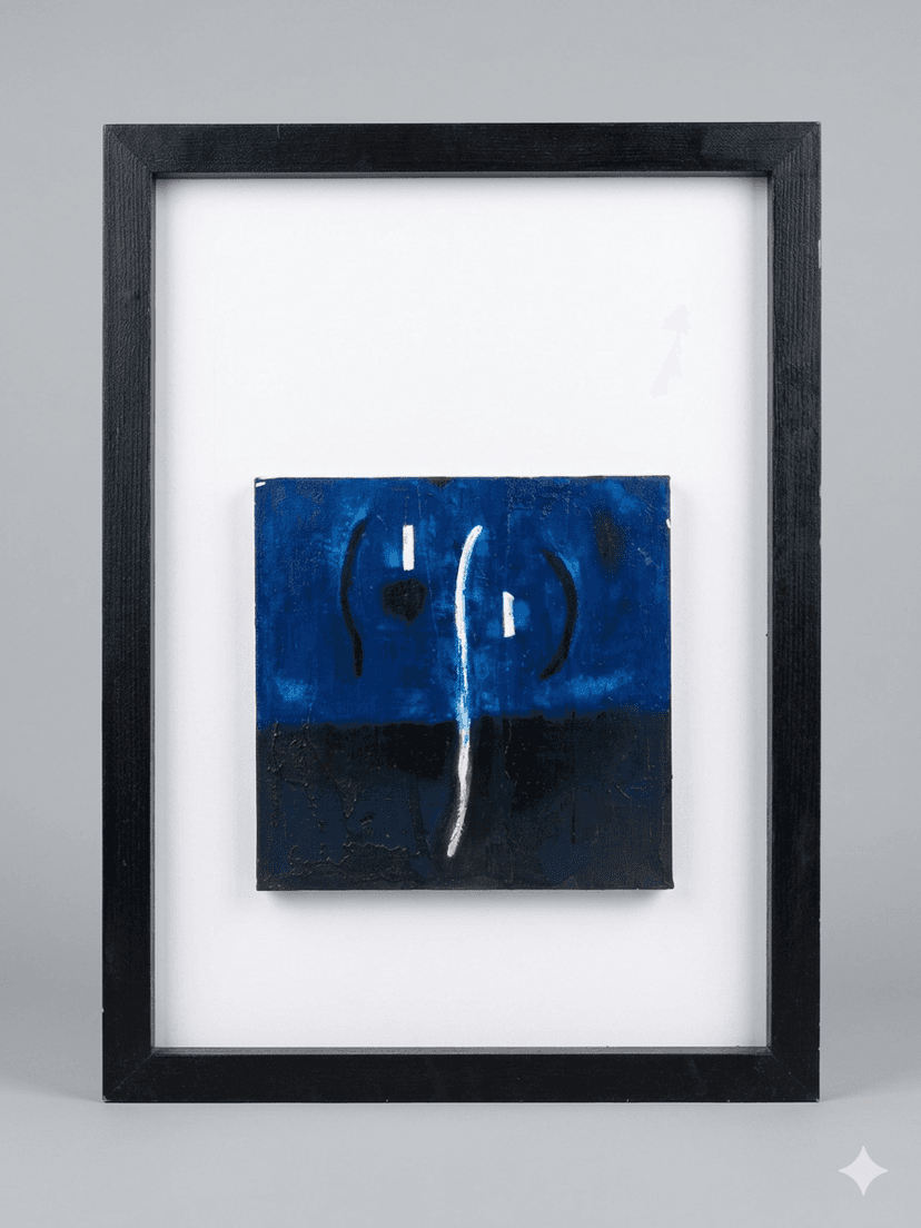 Negro Series 9 - Óleo sobre lienzo, enmarcado - 72 x 52 cm